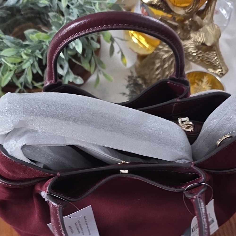 Kate Spade Burgundy Suede Satchel - Picture 5 of 6